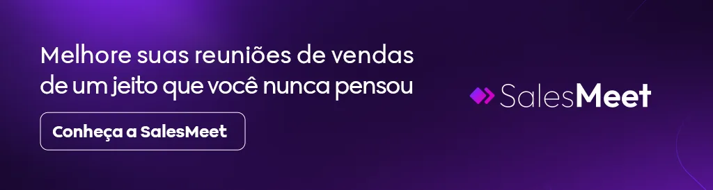 Banner com o informativo: Melhore suas reuniões de vendas com SalesMeet, plataforma desenvolvida pela DNA de Vendas.